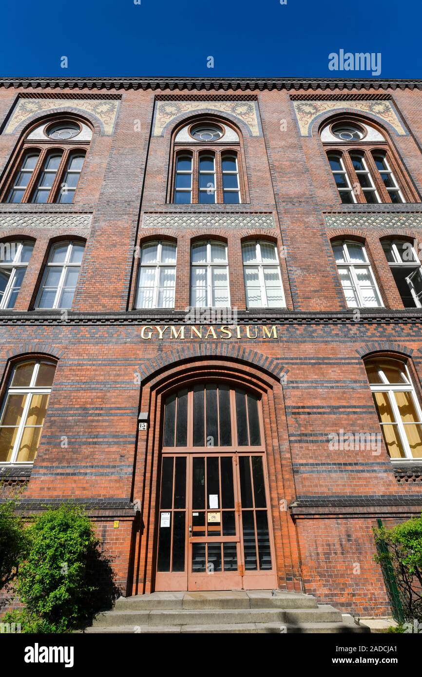 Gymnasium Steglitz, Heesestraße, Steglitz-Zehlendorf, Berlin, Deutschland Stockfoto