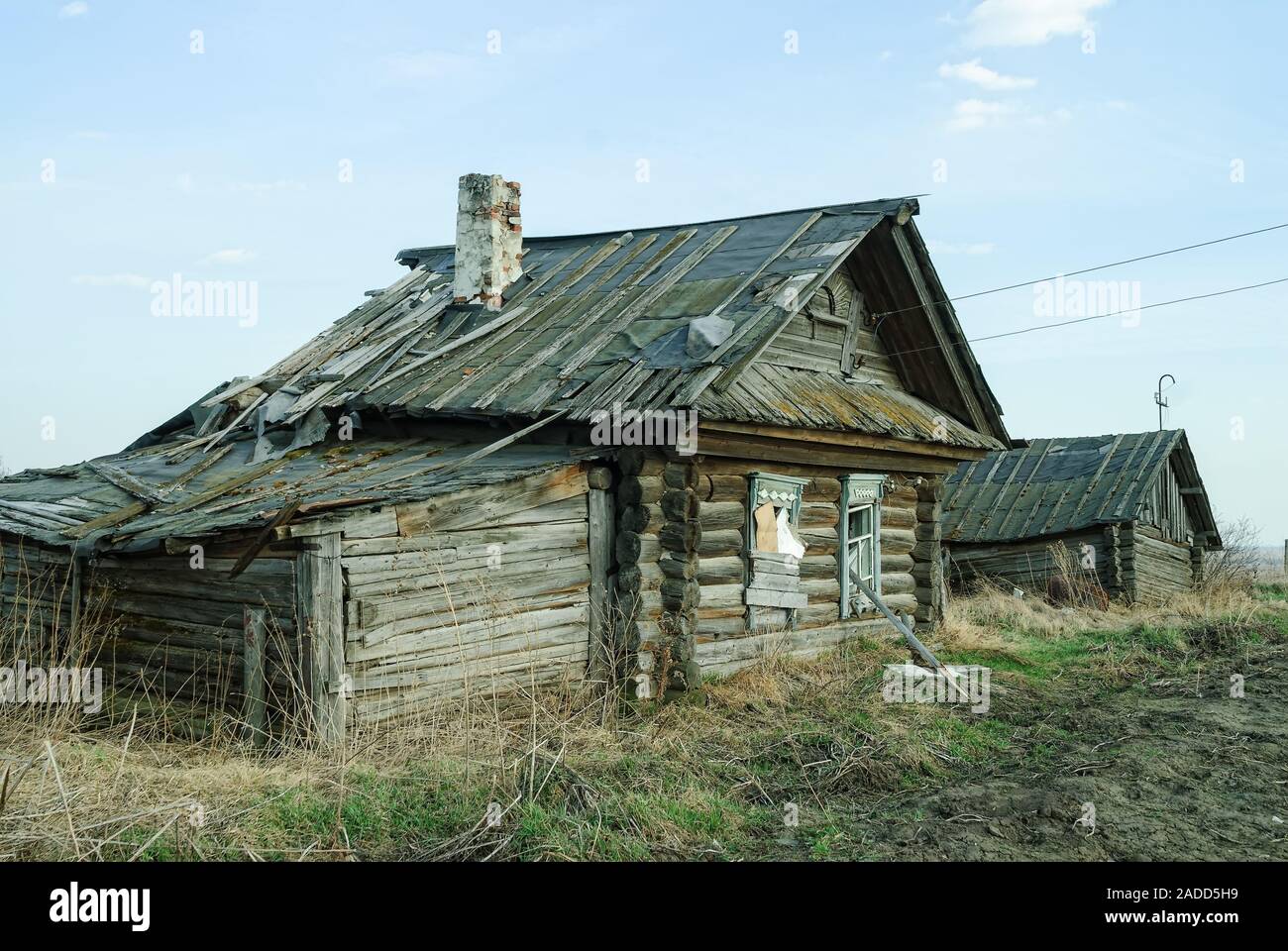 Verlassene alte Haus in Tjumen. Russland Stockfoto