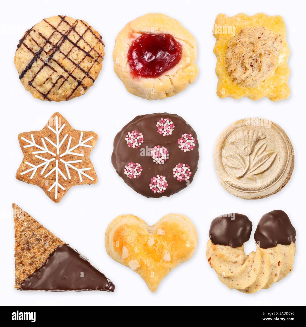 Verschiedene handgefertigte Cookies Stockfoto