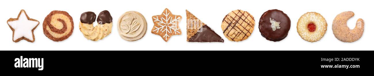 Verschiedene handgefertigte Cookies Stockfoto