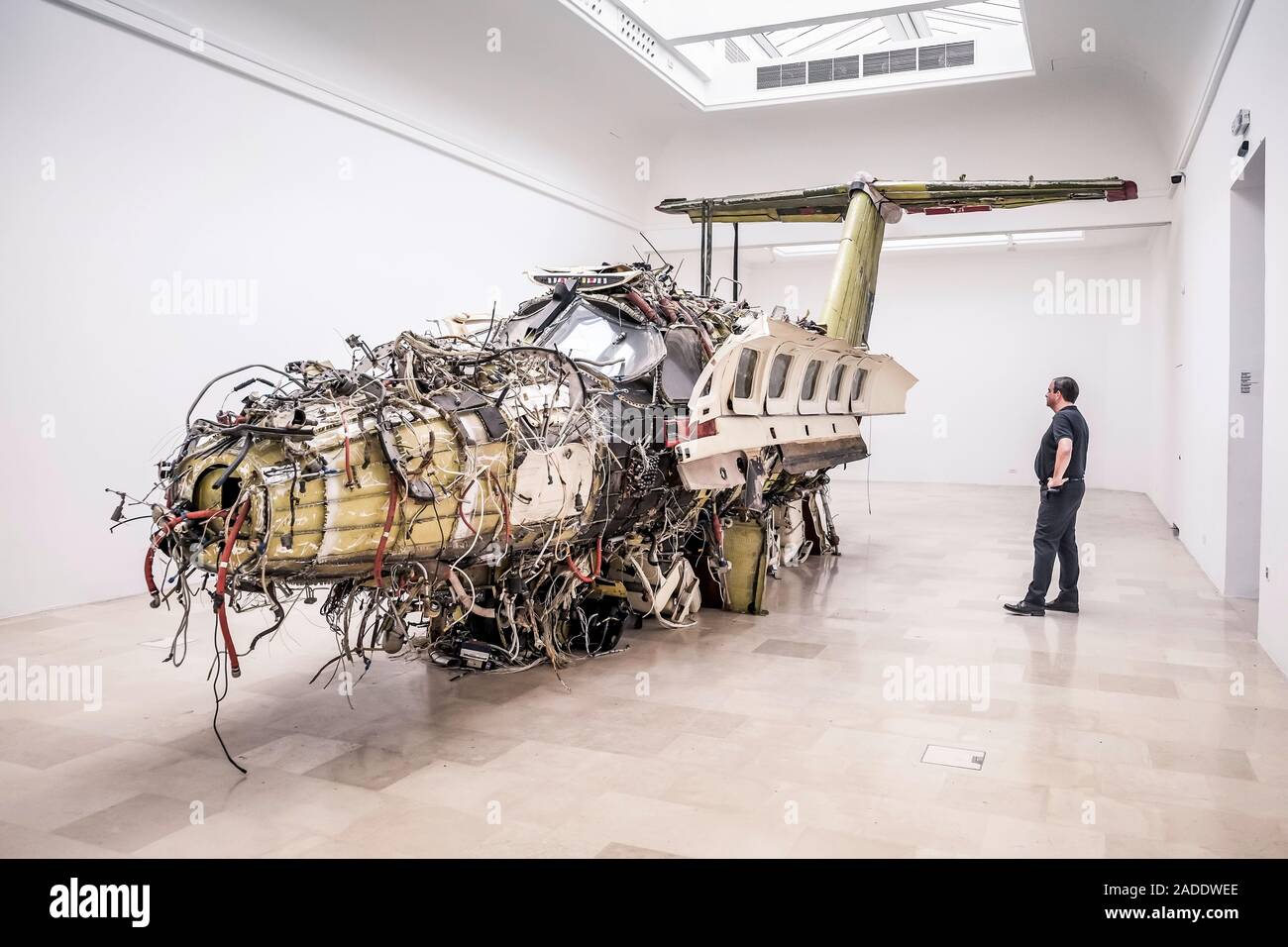 Kunstbiennale Venedig Italien 2019, im Polnischen Pavillon auf dem Festivalgelände in den Giardini. Stockfoto