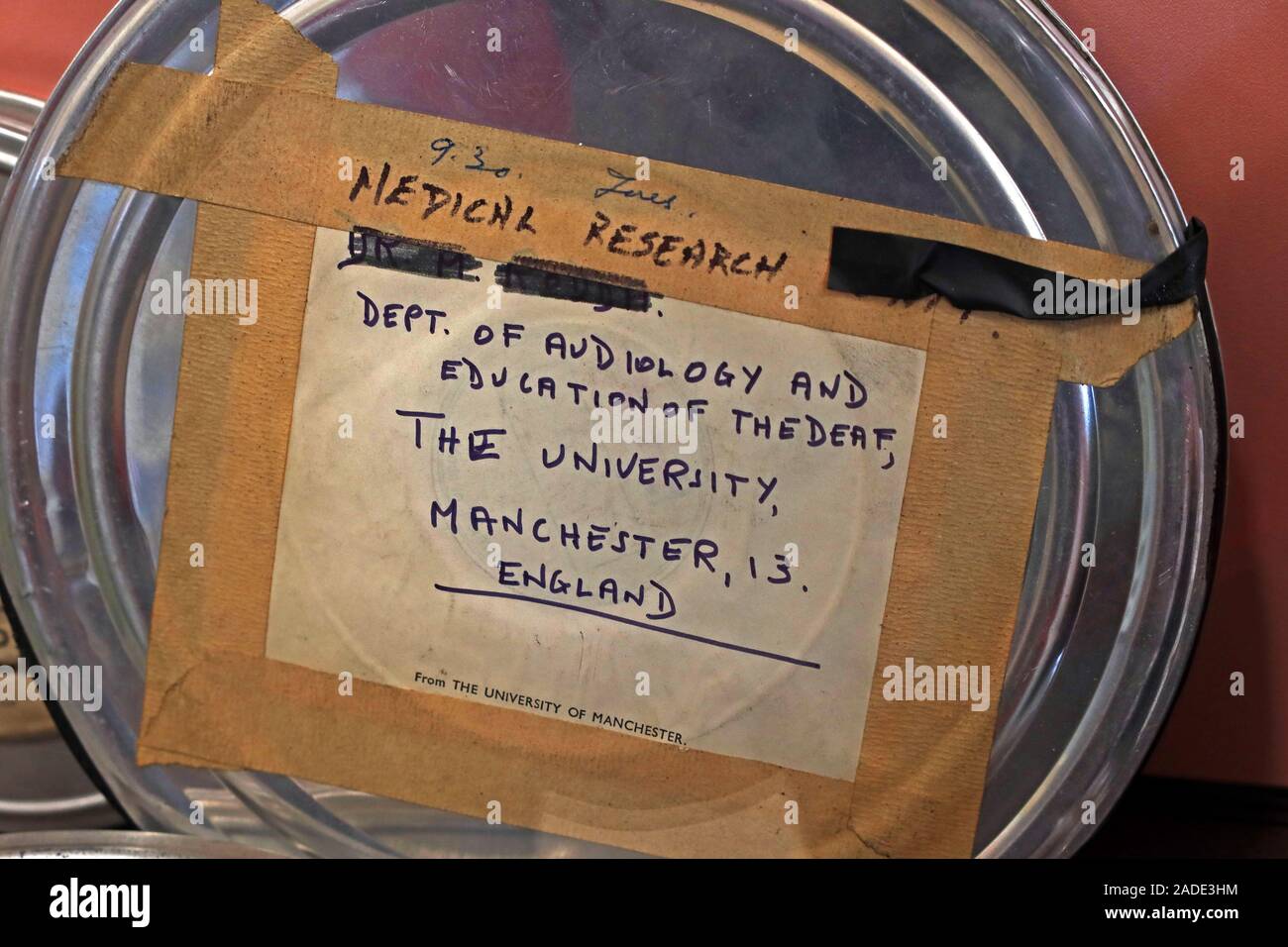 Manchester University Dept of Audiology - medizinische Forschung, Department of Audiology, Nordwestengland, Großbritannien Stockfoto