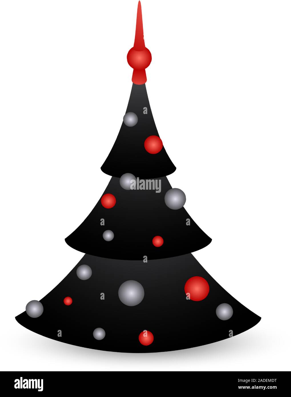 Weihnachtsbaum cartoon Symbol isoliert auf weißem Stock Vektor