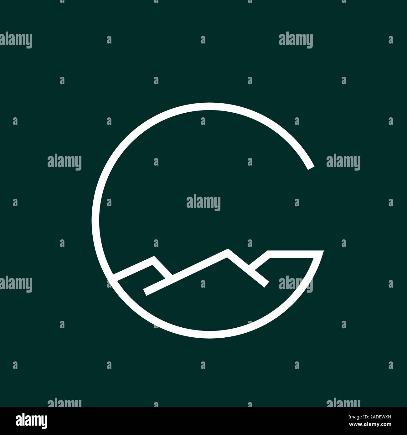 Berg vektor Logo. Outdoor-Emblem. Outdoor vector Logo Stock Vektor