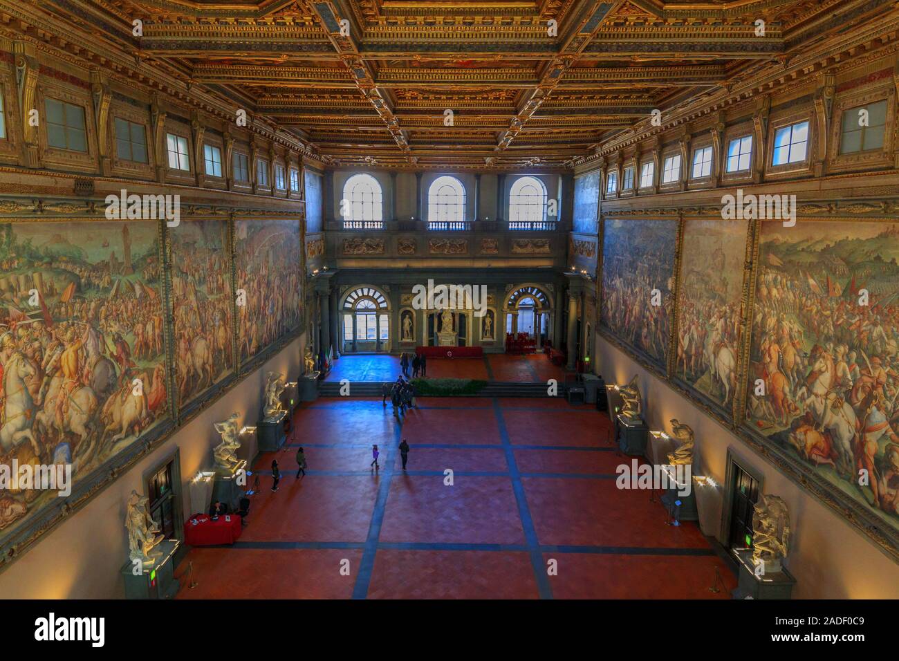 Palazzo Vecchio: Il Salone dei Cinquecento Stockfoto