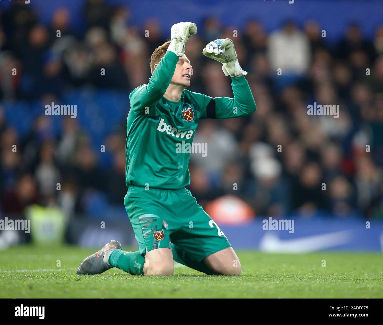 LONDON, VEREINIGTES KÖNIGREICH. NOVEMBER 30 West Ham United David Martin während der Englischen Premier League zwischen Chelsea und West Ham United an der Stanford Bridg Stockfoto