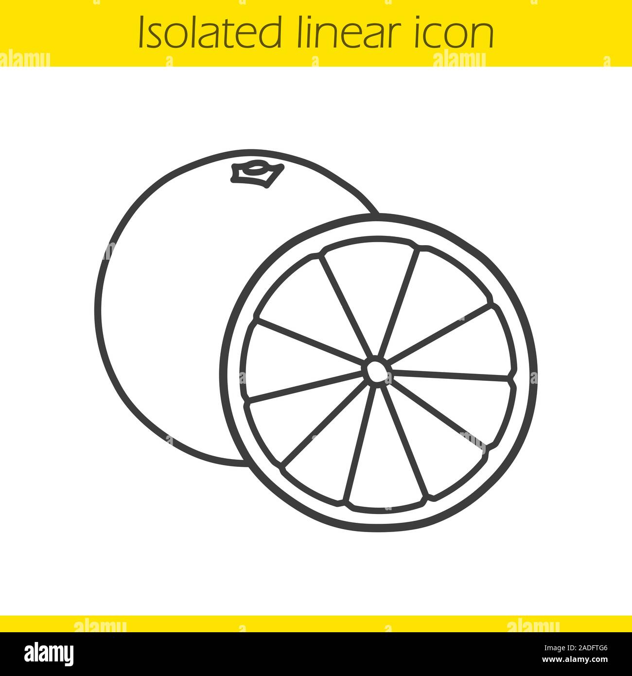 Orange Obst Lineare Symbol Dunne Linie Abbildung Kontur Symbol Vektor Isoliert Massbild Stock Vektorgrafik Alamy