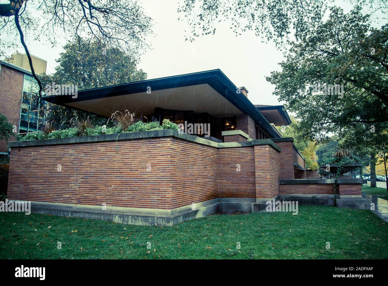 Frederick C. Robie Haus, entworfen von Frank Lloyd Wright, Hyde Park, Chicago, Illinois, USA Stockfoto