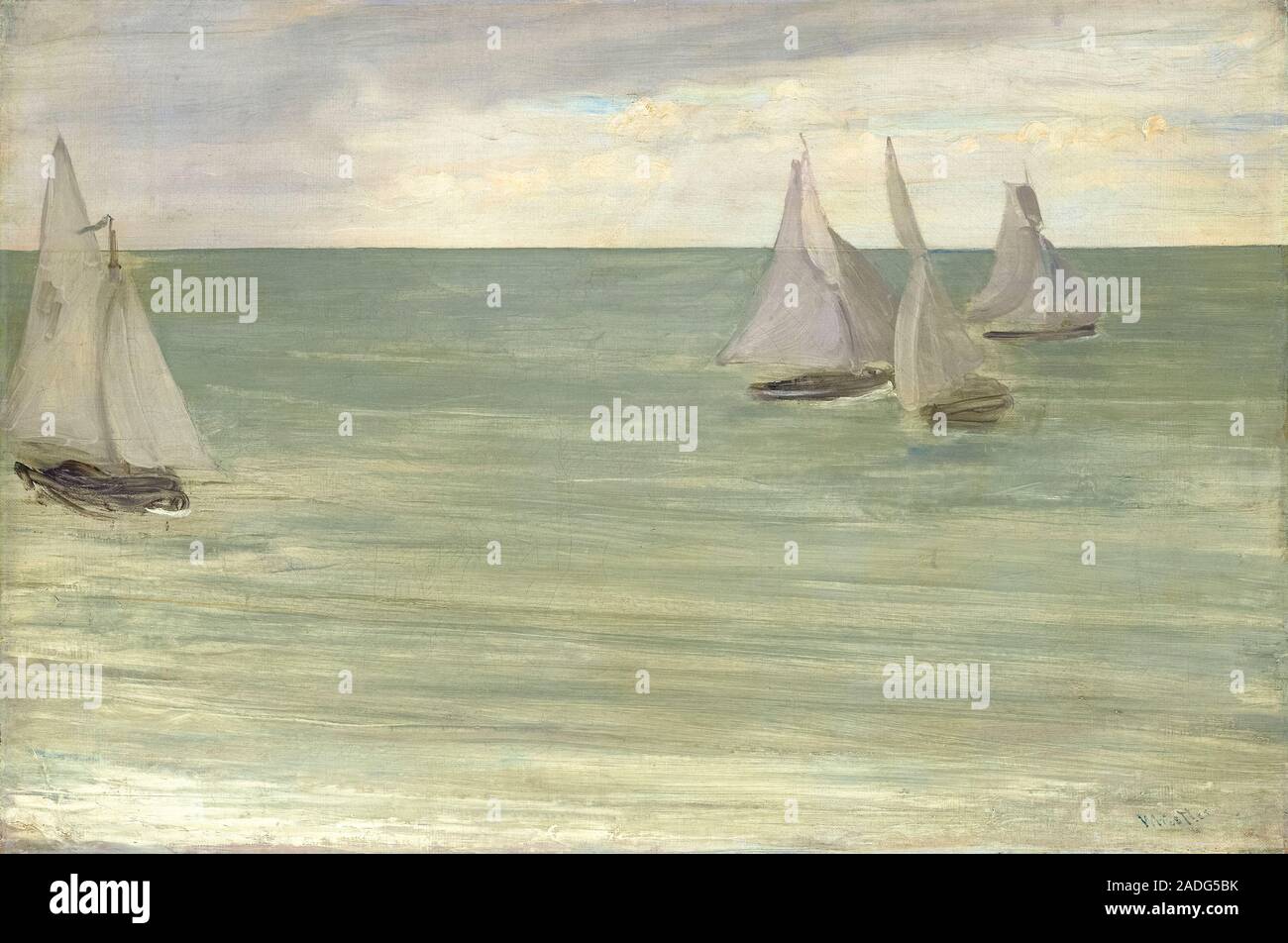 James McNeill Whistler, Trouville, ('Grau und Grün", "Der silberne Meer'), Landschaftsmalerei, 1865 Stockfoto