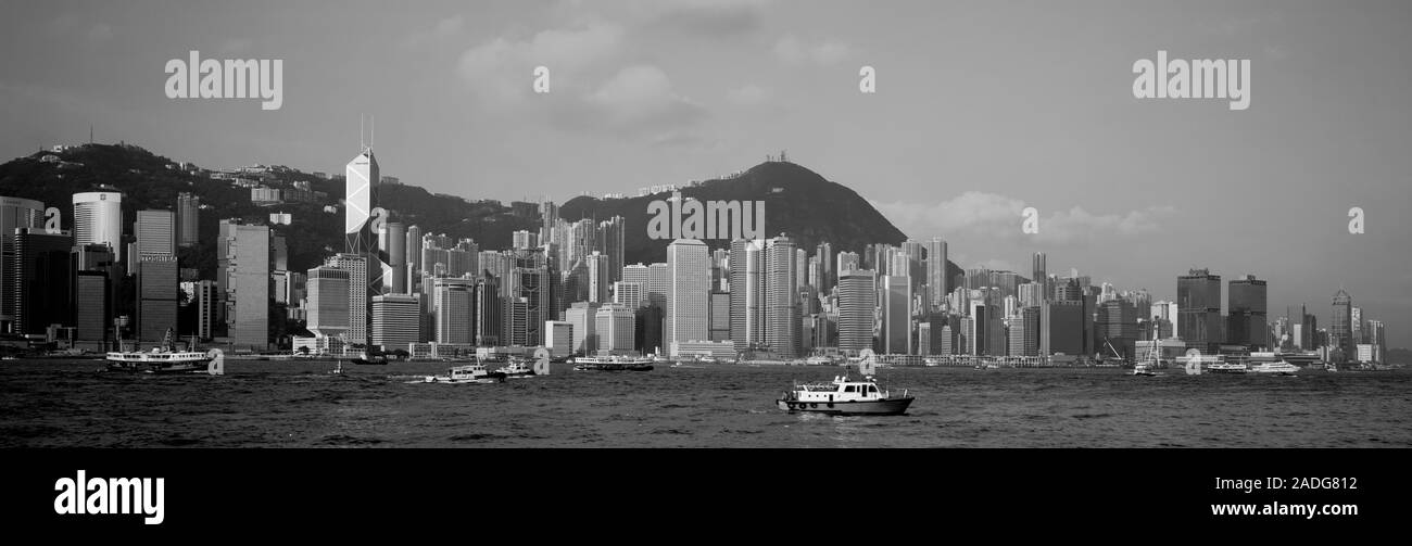 Panoramablick über Hong Kong City, China Stockfoto
