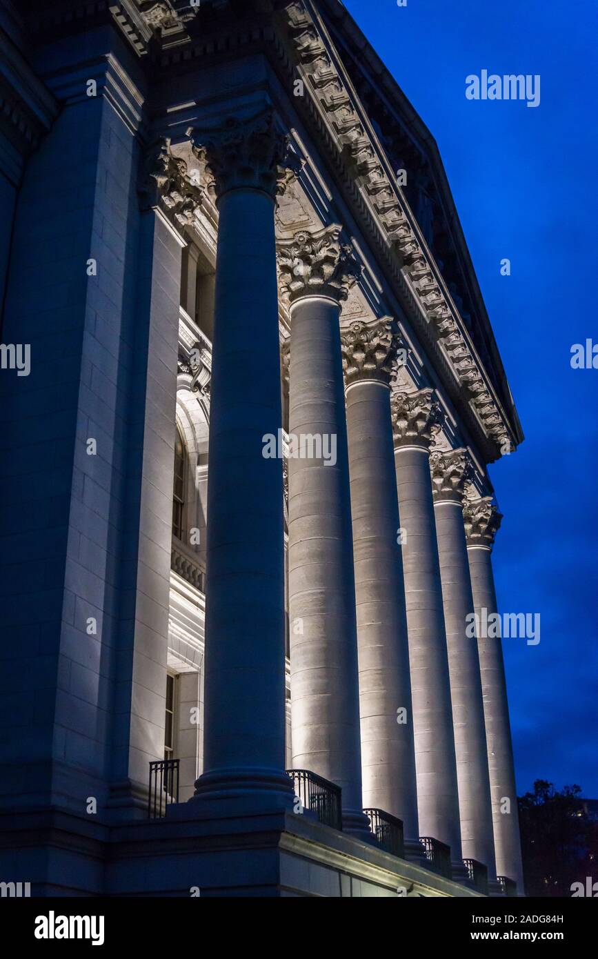 Wisconsin State Capitol, ein Beaux-Arts Gebäude im Jahr 2017 abgeschlossen, Madison, Wisconsin, USA Stockfoto