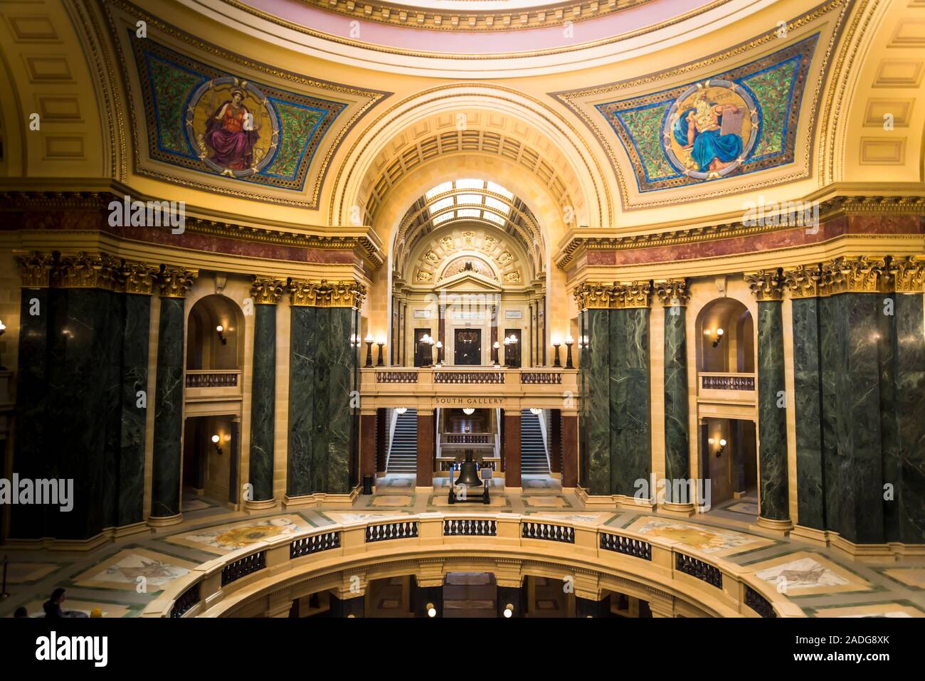 Wisconsin State Capitol, ein Beaux-Arts Gebäude im Jahr 2017 abgeschlossen, Madison, Wisconsin, USA Stockfoto