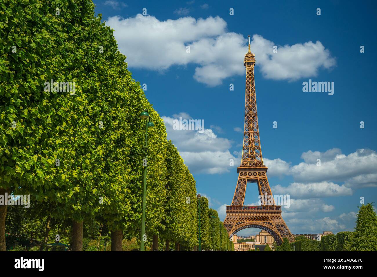 Der Eiffelturm, Wahrzeichen von Paris. Stockfoto