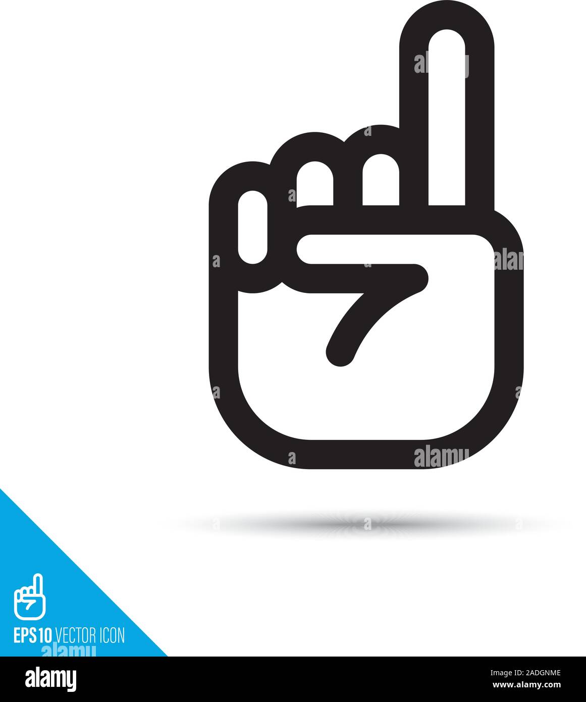 Hand mit Zeigefinger Symbol Leitung. Zeigen und zeigt Geste vektor Symbol. Benutzeroberfläche das Piktogramm für Internet und Apps. Stock Vektor
