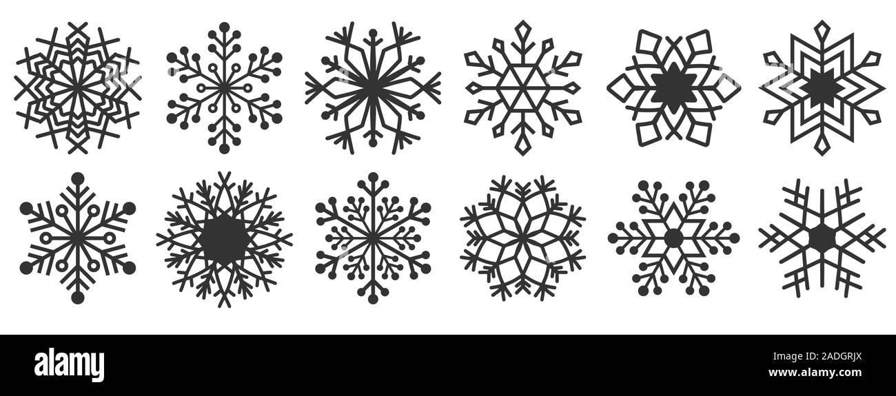 Tolles Design urlaub Schneeflocken isolieren auf blauem Hintergrund. Vector Illustration. Stock Vektor