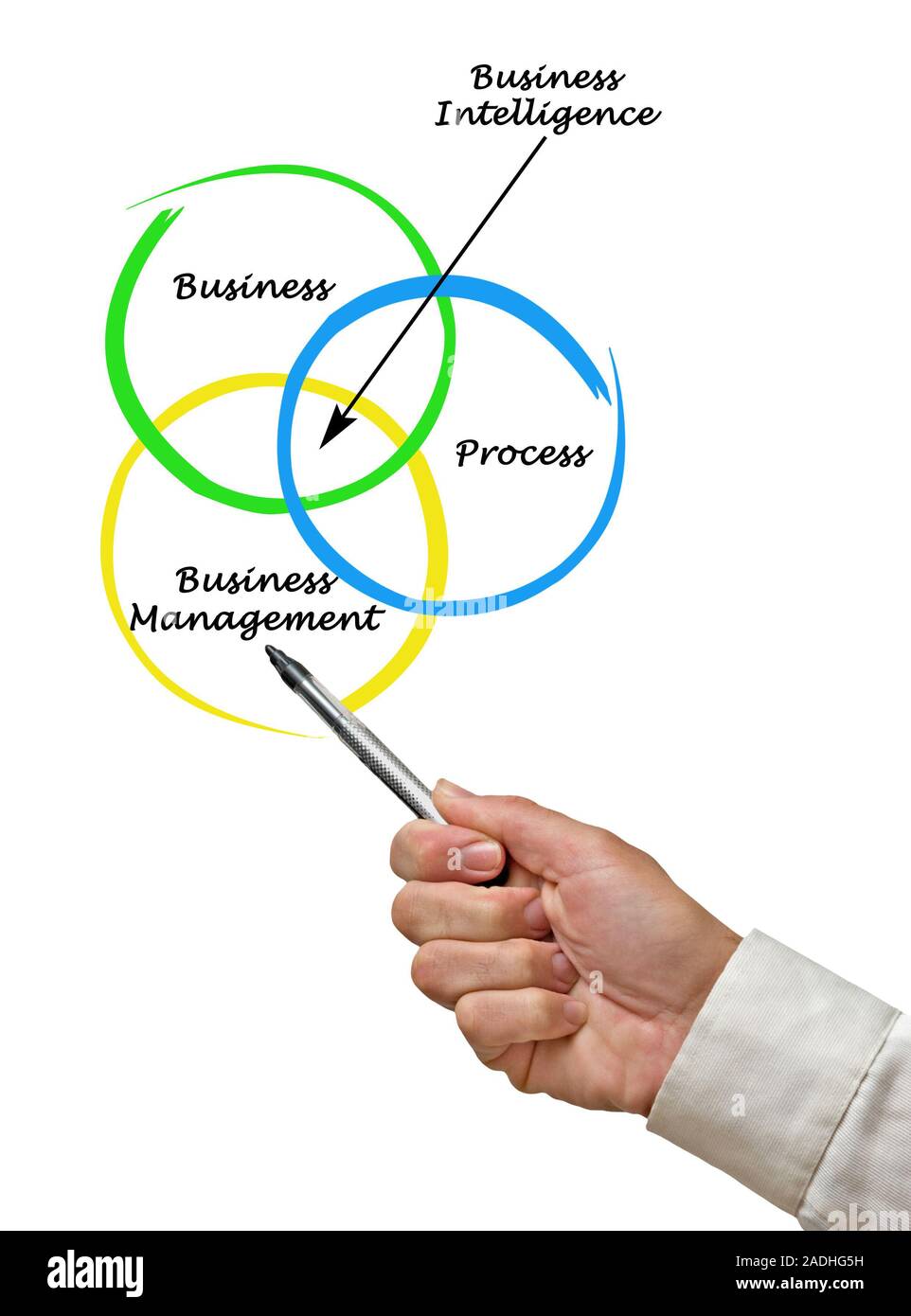 Diagramm der Business Intelligence Stockfoto