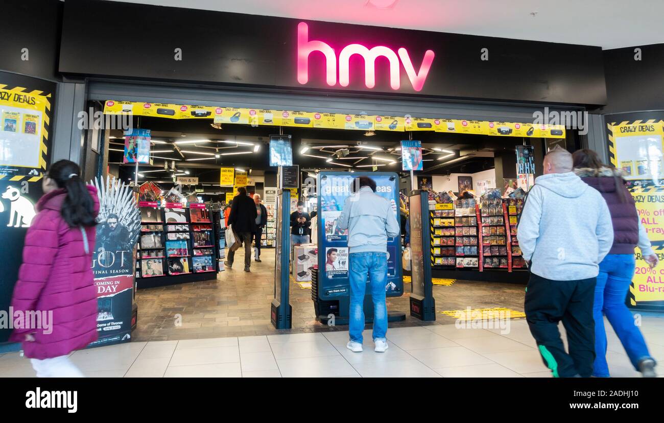 HMV Store, Eldon Square, Newcastle upon Tyne, England. Großbritannien Stockfoto