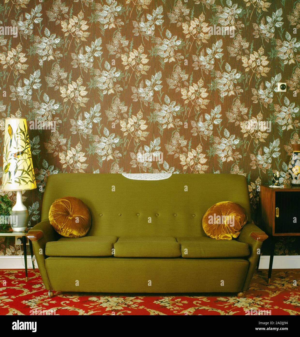 1950er Jahre Wohnzimmer Stockfoto