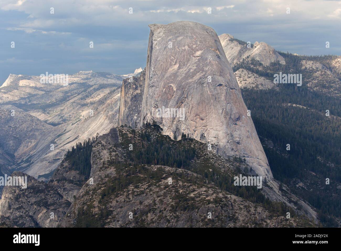 Half Dome von Washburn Point, Yosemite National Park, Kalifornien, USA. Stockfoto