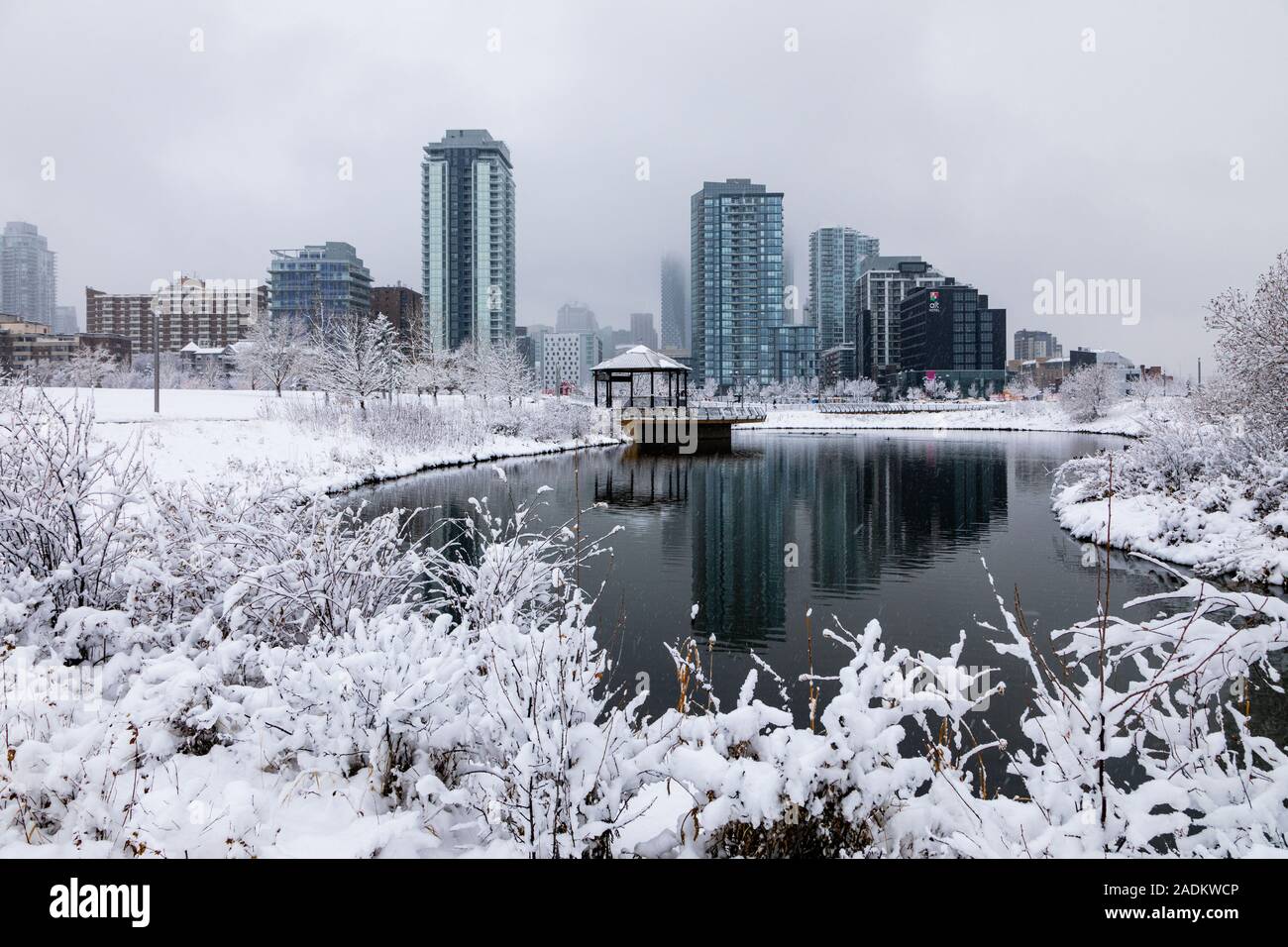 Winter in Calgary, Alberta, Kanada Stockfoto