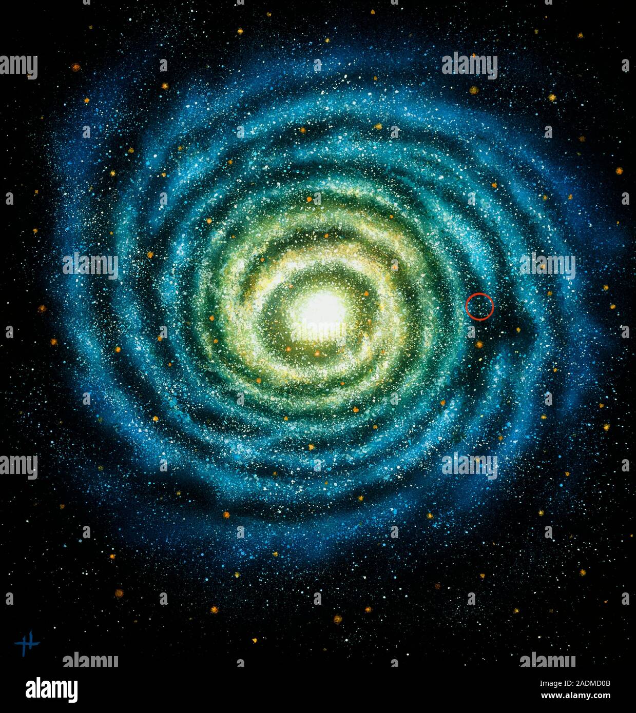 K nstlerische Darstellung Von Unsere Galaxie Die Milchstra e Gesehen K nstlerische Darstellung Von Unsere Galaxie Die Milchstra e Gesehen