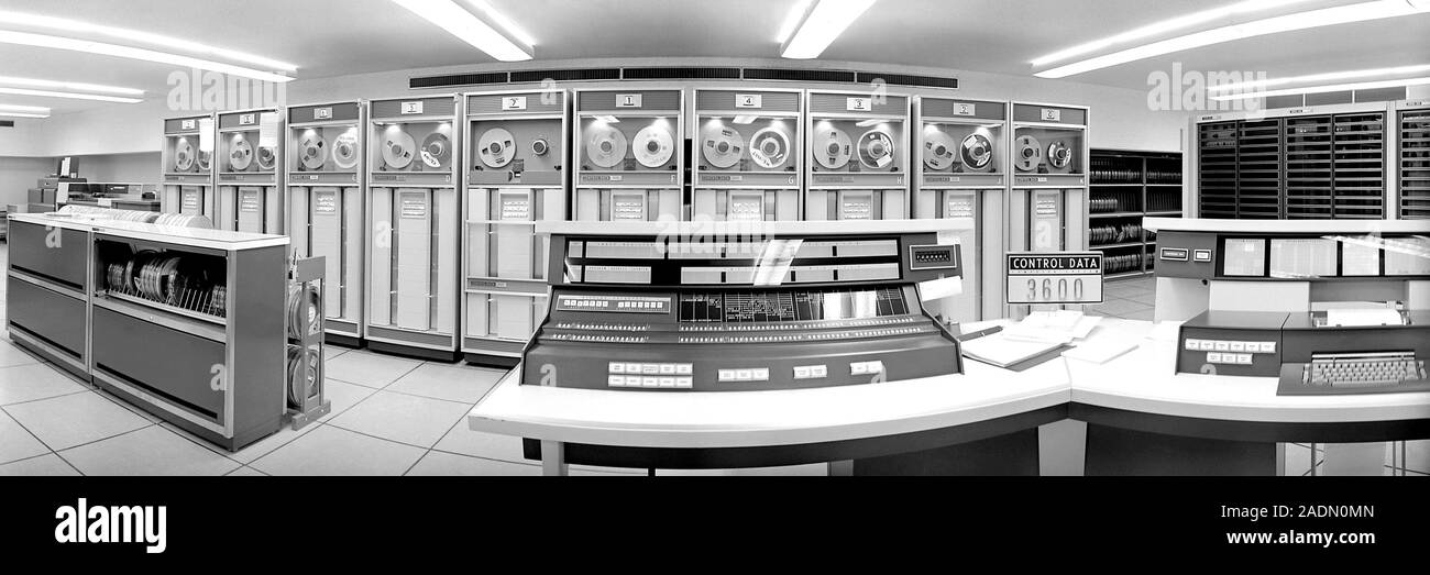 CDC 3600 Computer. Die CDC (Control Data Corporation) 3600 war der erste Computer am Nationalen Zentrum für Atmosphärenforschung (NCAR) in Boulder, C Stockfoto