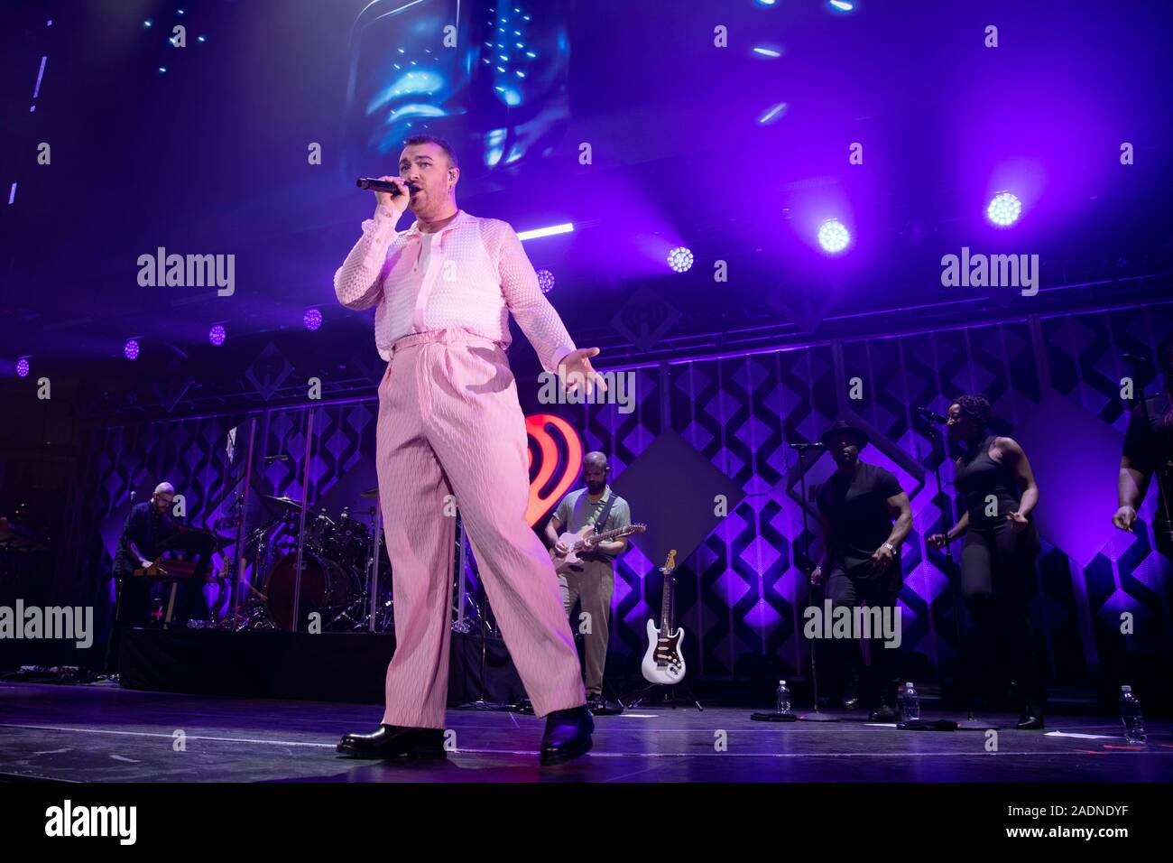 Sam Smith führt auf dem 106,1 KISS FM Jingle Ball 2019 von Capital One bei Dickies Arena präsentierte am Dezember 3rd, 2019 in Fort Worth, Texas. Stockfoto