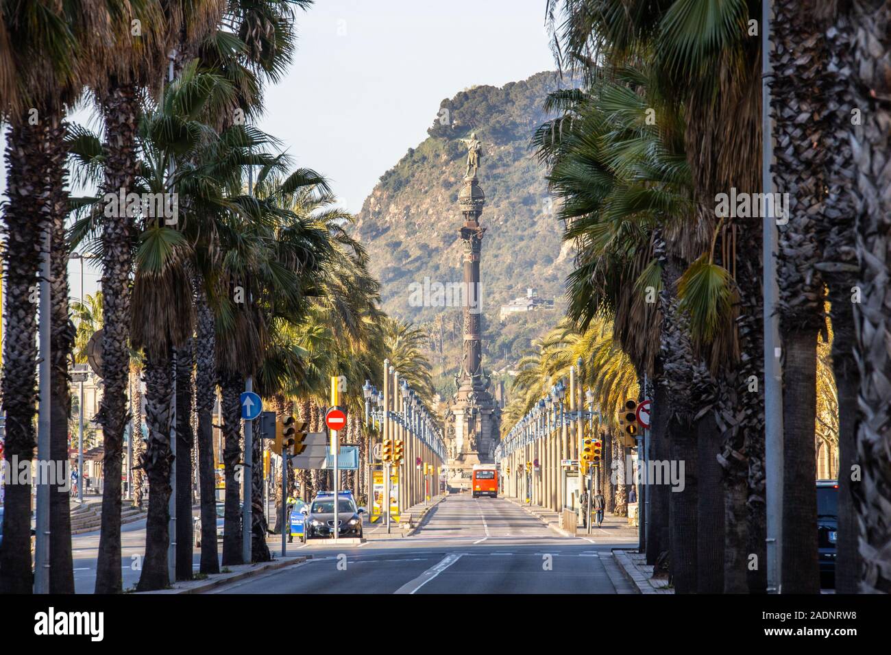 Kolumbus-Denkmal, Barcelona, Spanien Stockfoto