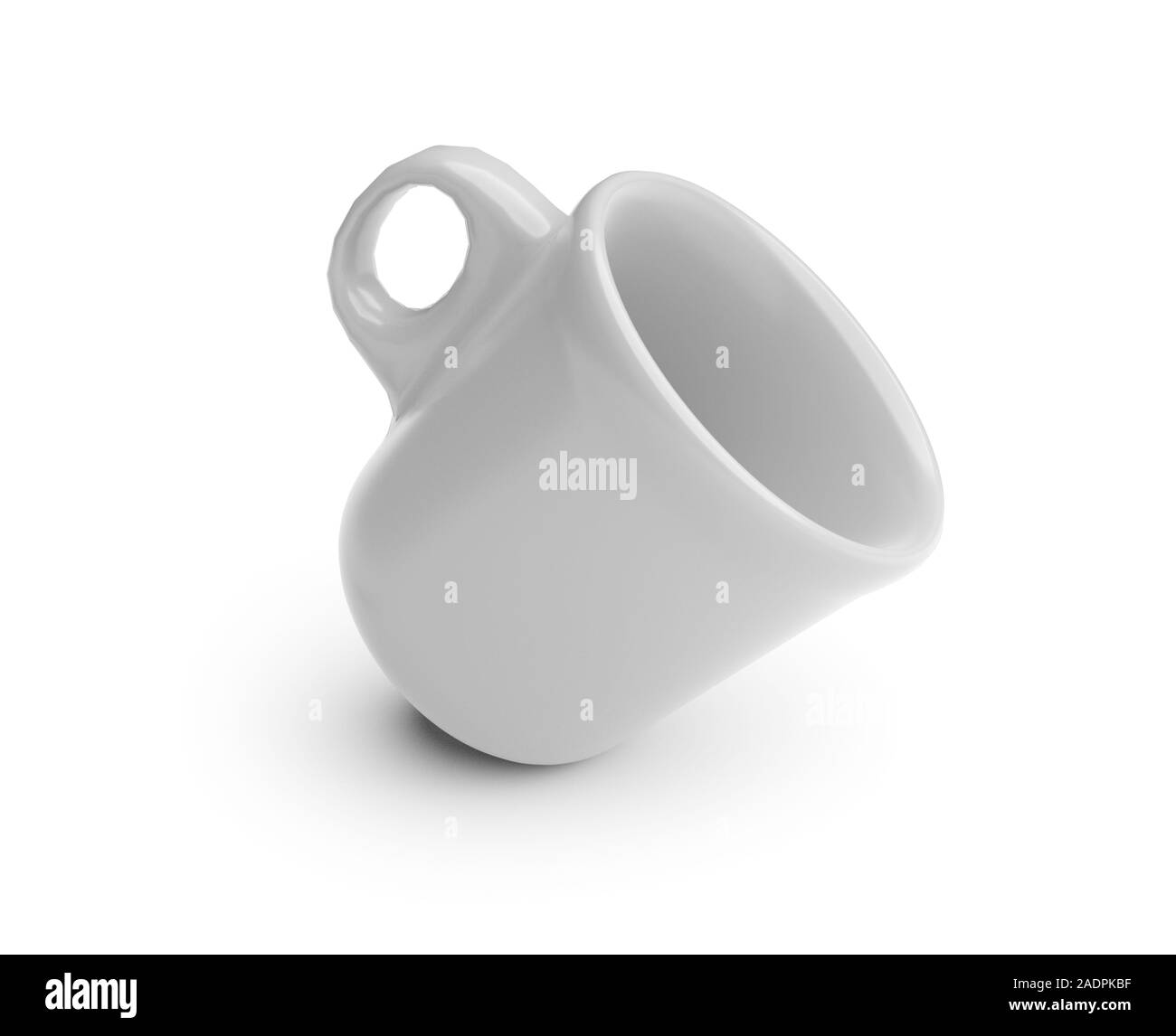 Konzept. Die Schale auf einem weißen Hintergrund. 3D-Rendering Stockfoto