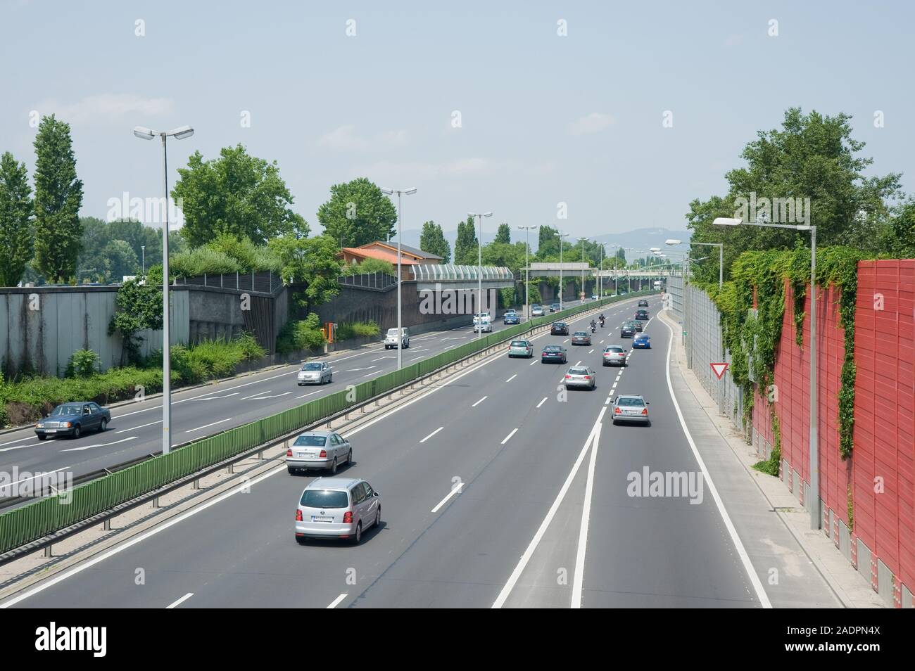 Wien, Donauuferautobahn Stockfoto