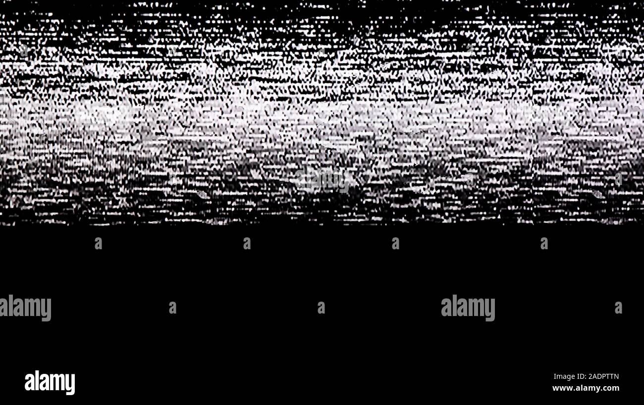 TV statisches Rauschen Glitch Wirkung Stockfoto
