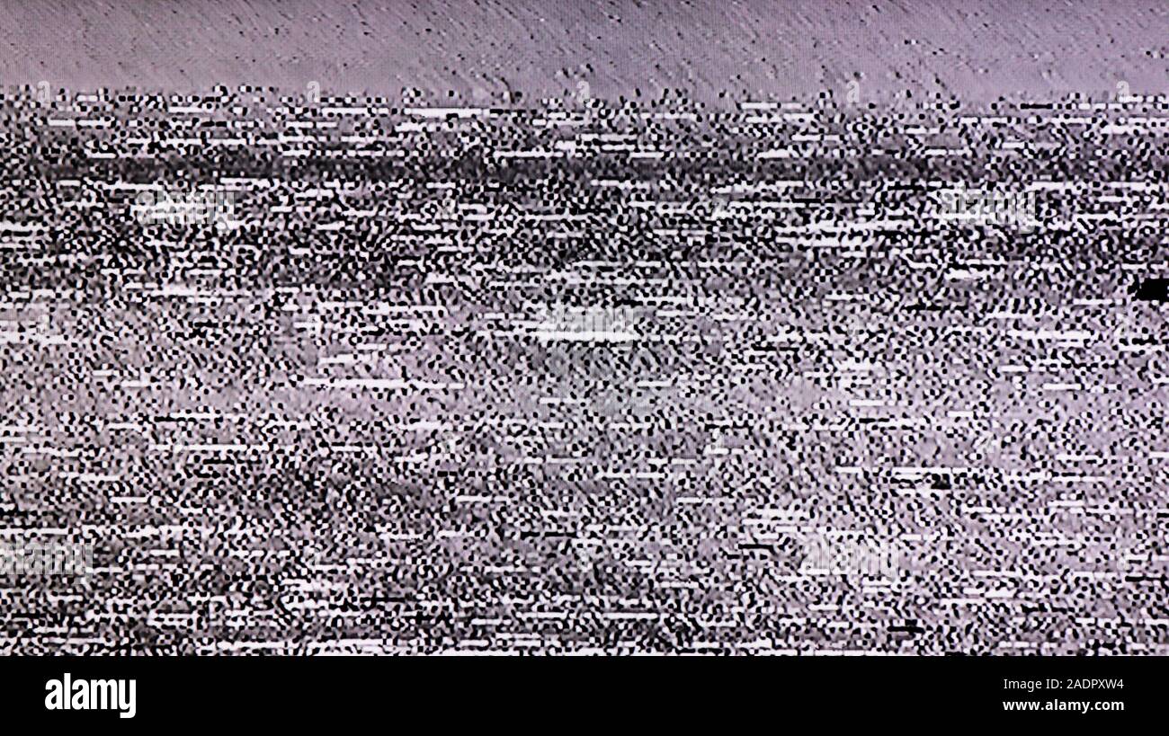TV statisches Rauschen Glitch Wirkung Stockfoto