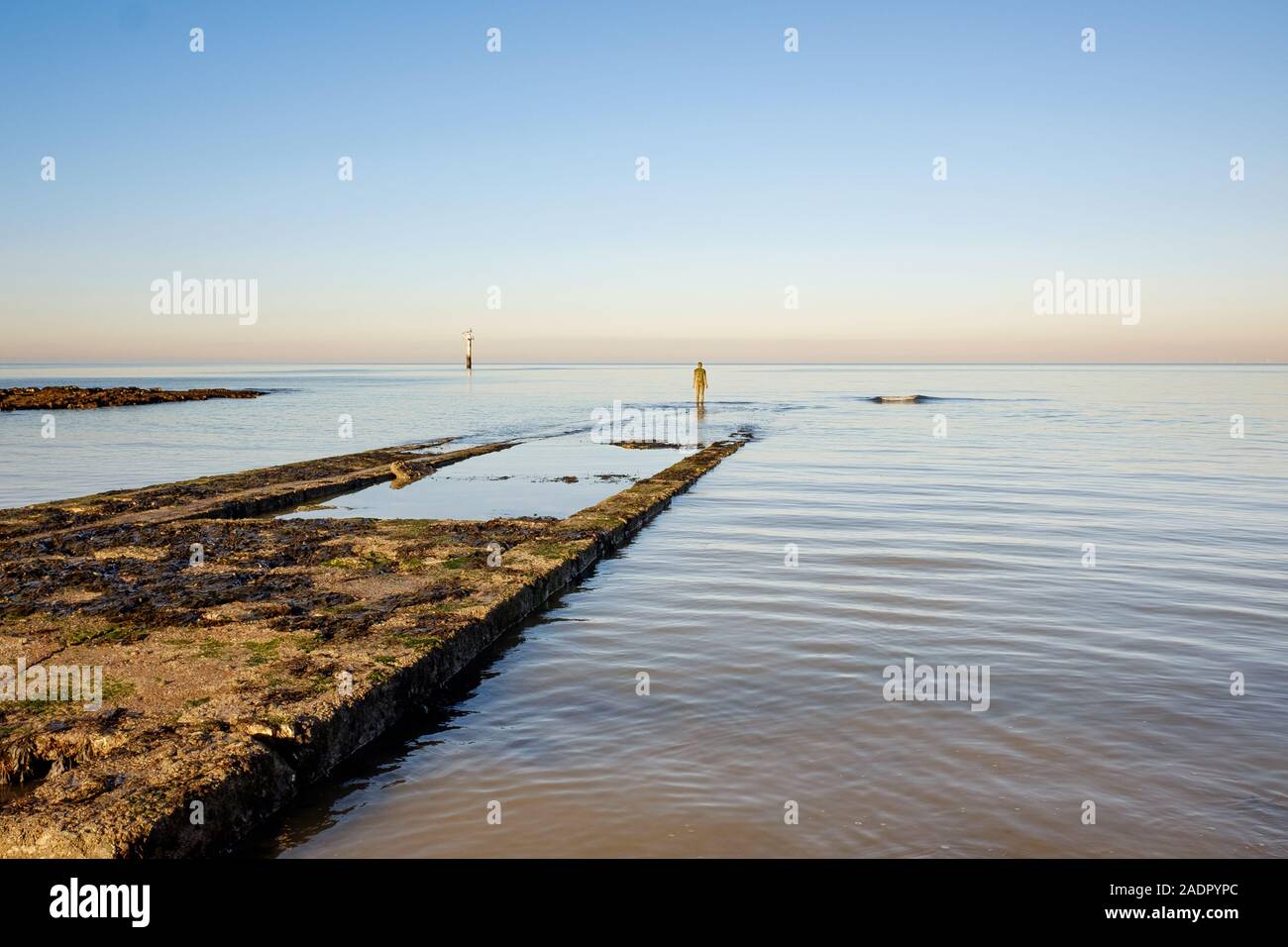 Antony Gormley: Ein anderes Mal Skulptur, Ramsgate, Kent Stockfoto