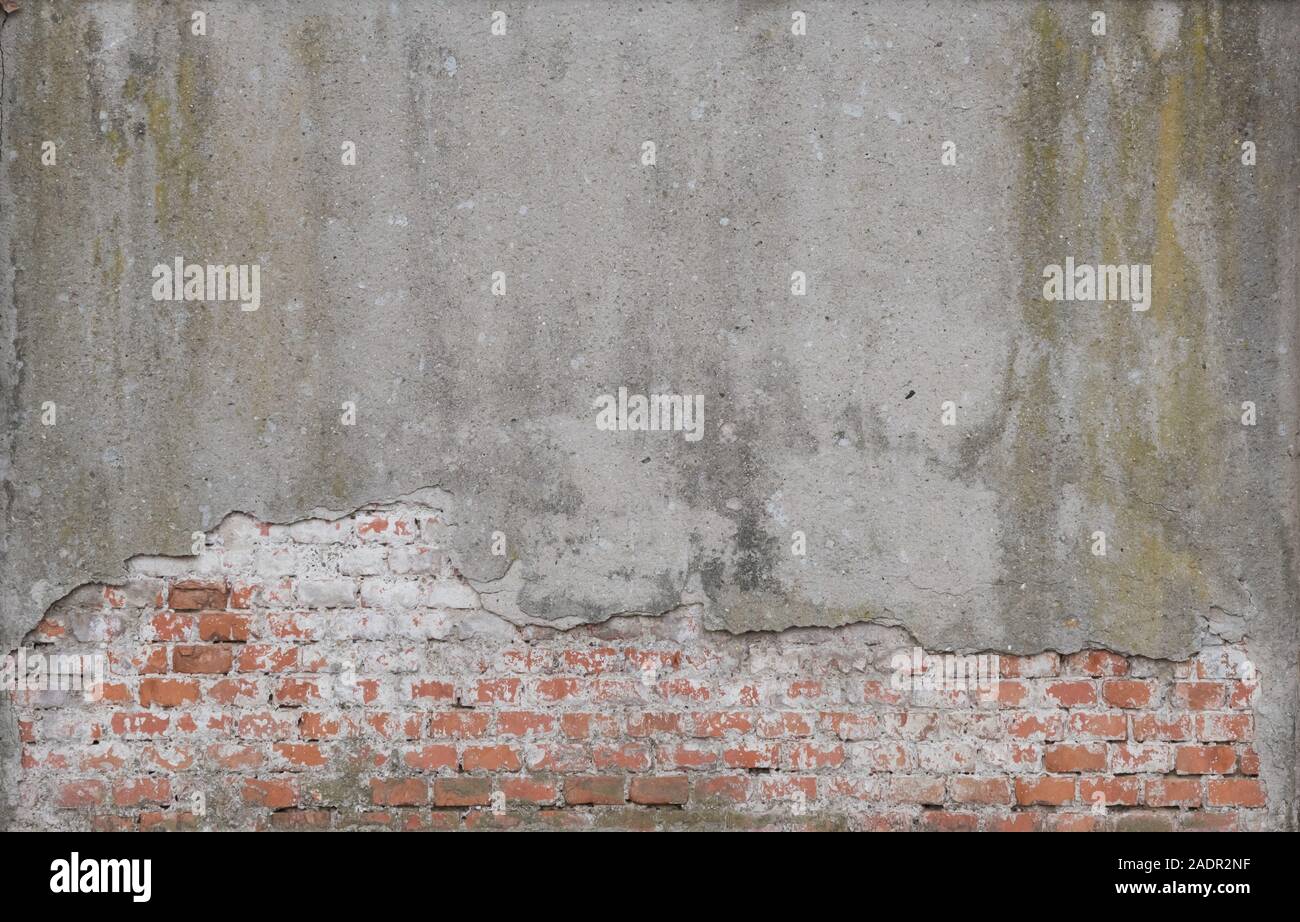 Gealterter Wandverputz Alter Wand verputzen Stockfoto