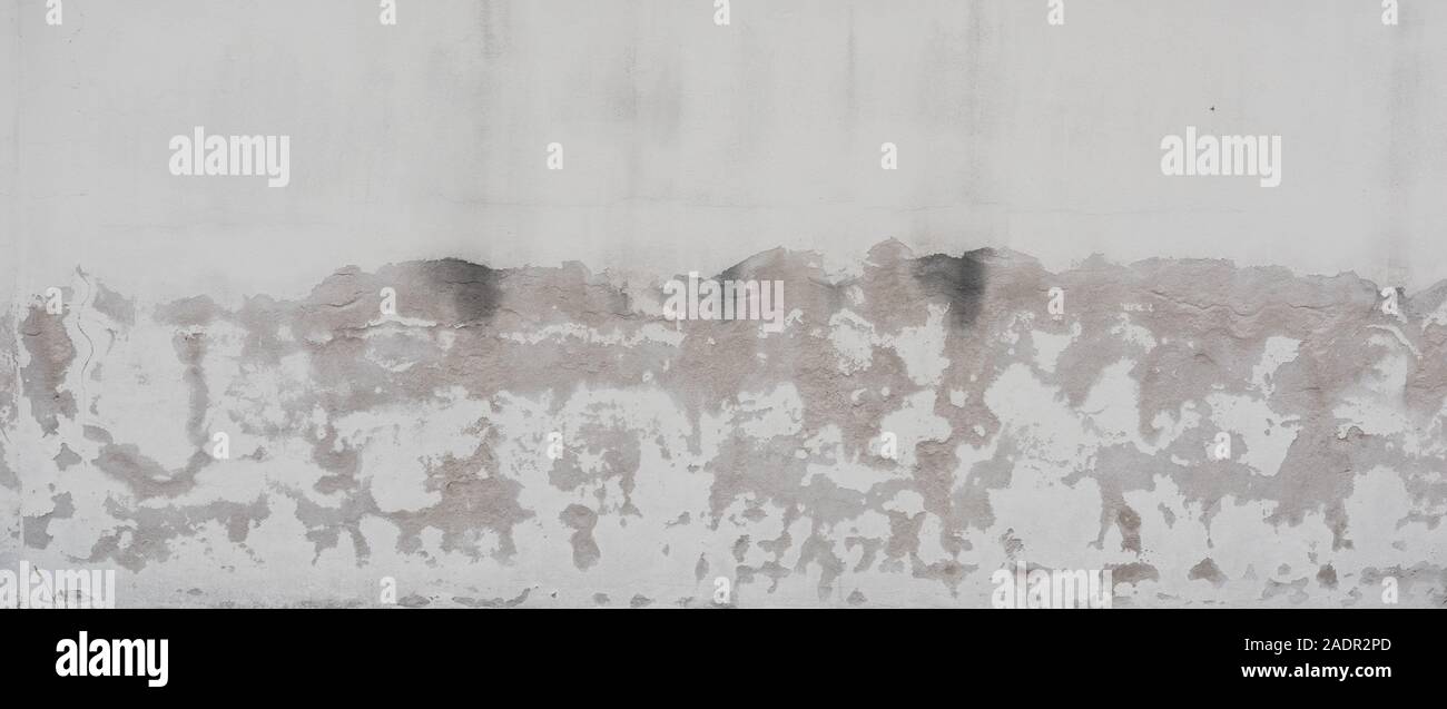 Wasserschäden eine verputzem Mauerwerk - Wasserschaden Mauerwerk, verputzt Stockfoto