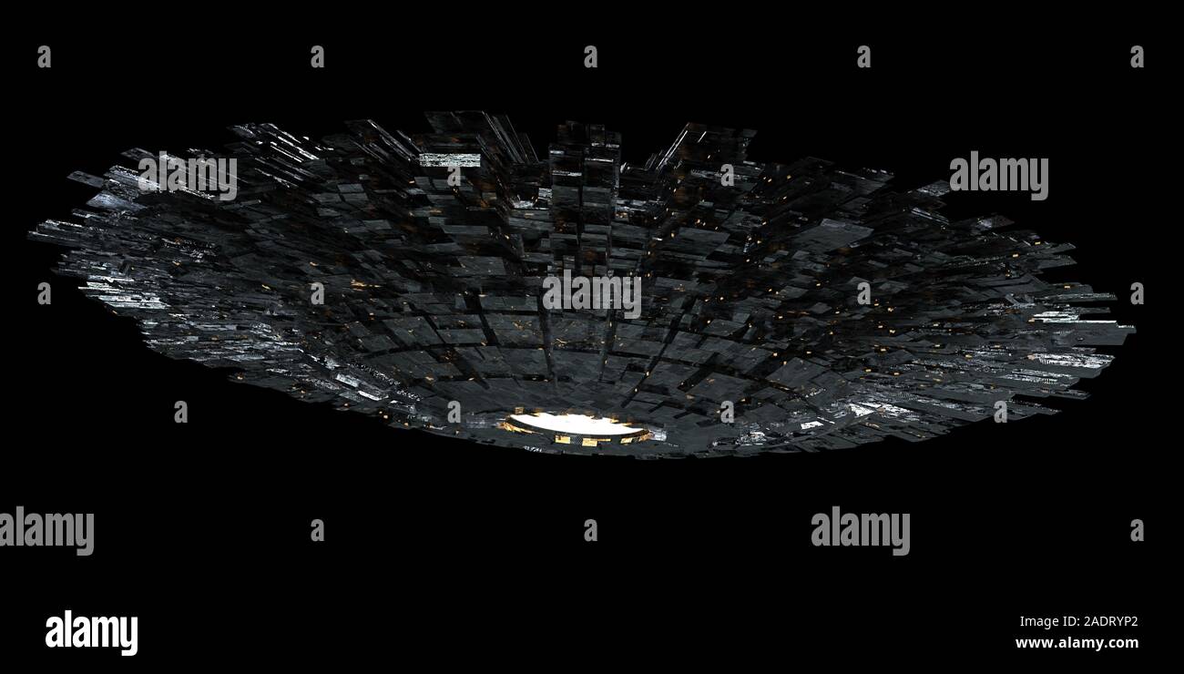 Ufos, Außerirdische Besucher mit Alien Raumschiff Stockfoto