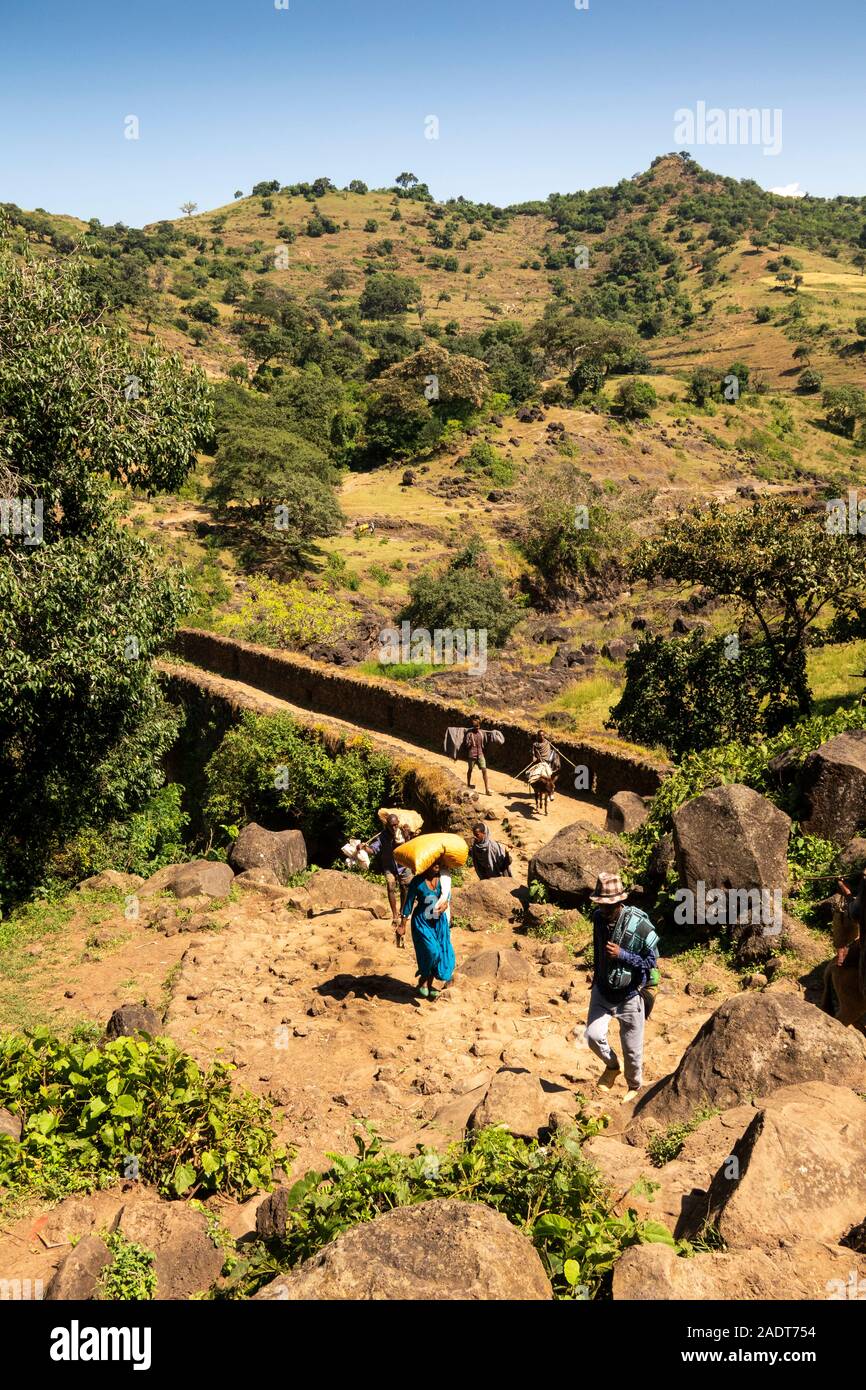 Äthiopien, Amhara-region, Bahir Dar, Tissisat, Alata Brücke über den Blauen Nil gebaut, die von portugiesischen für Kaiser Susenyos 1626 Stockfoto