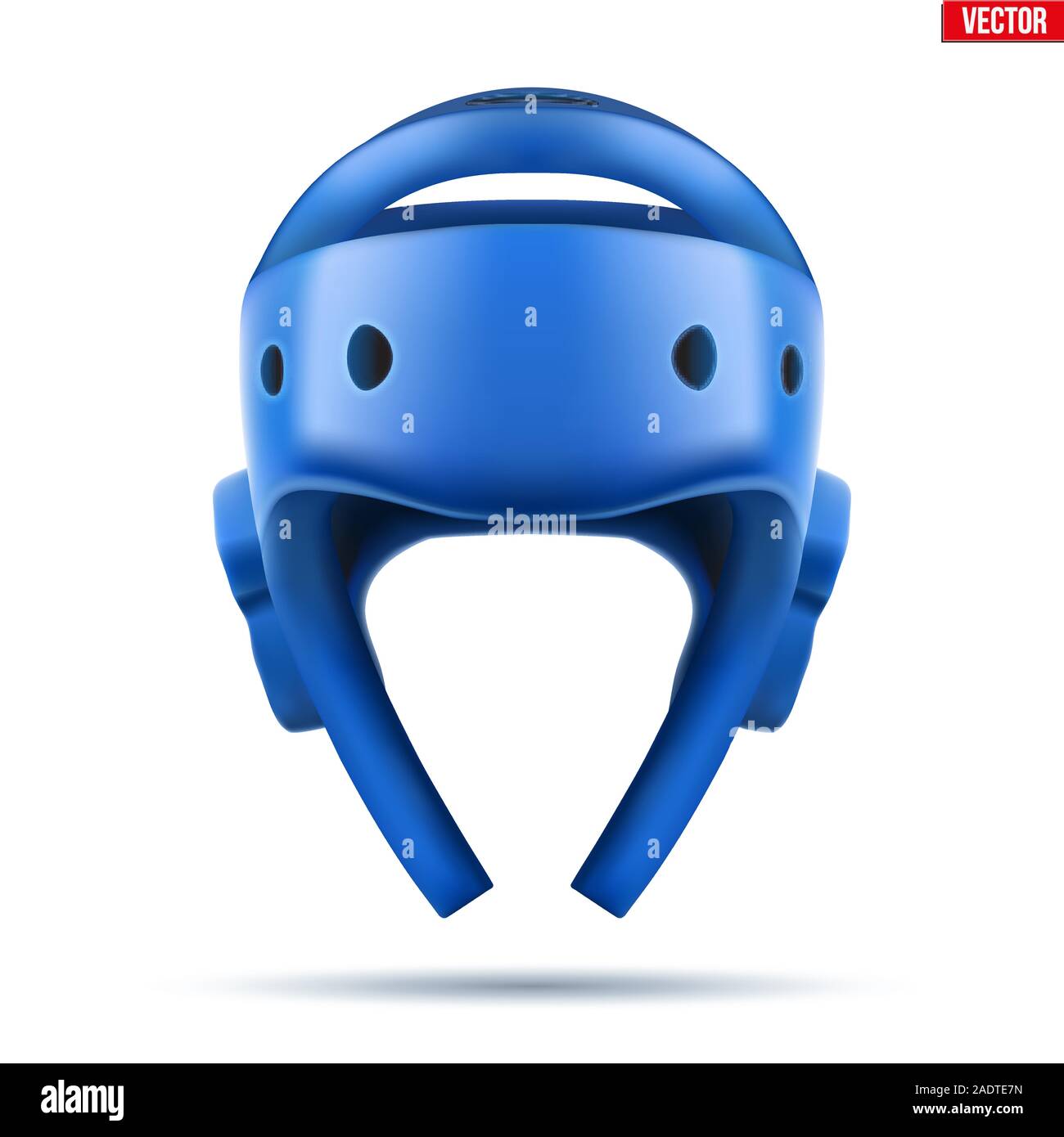 Blau Taekwondo Helm Stock Vektor