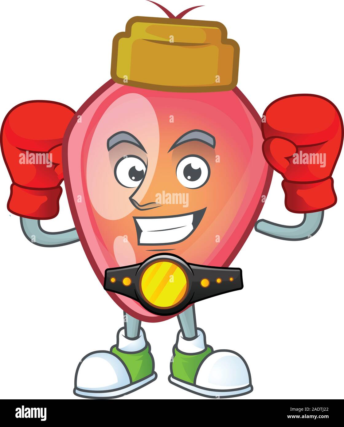 Funny Boxing rot Weihnachtsgeschenk Zeichentrickfigur Stil Stock Vektor