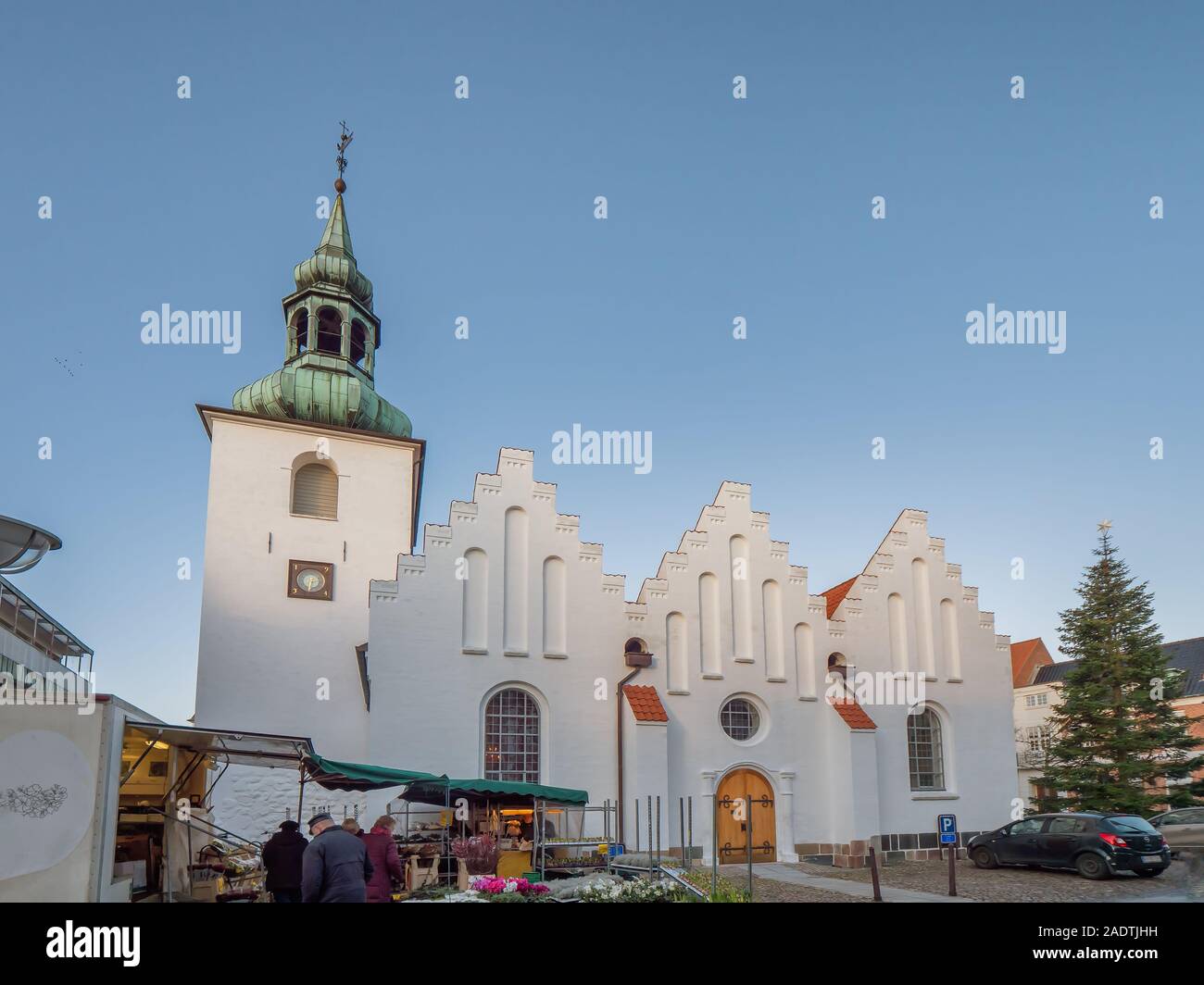 Traditionelle Kirche im Zentrum von Struer, Dänemark Stockfoto