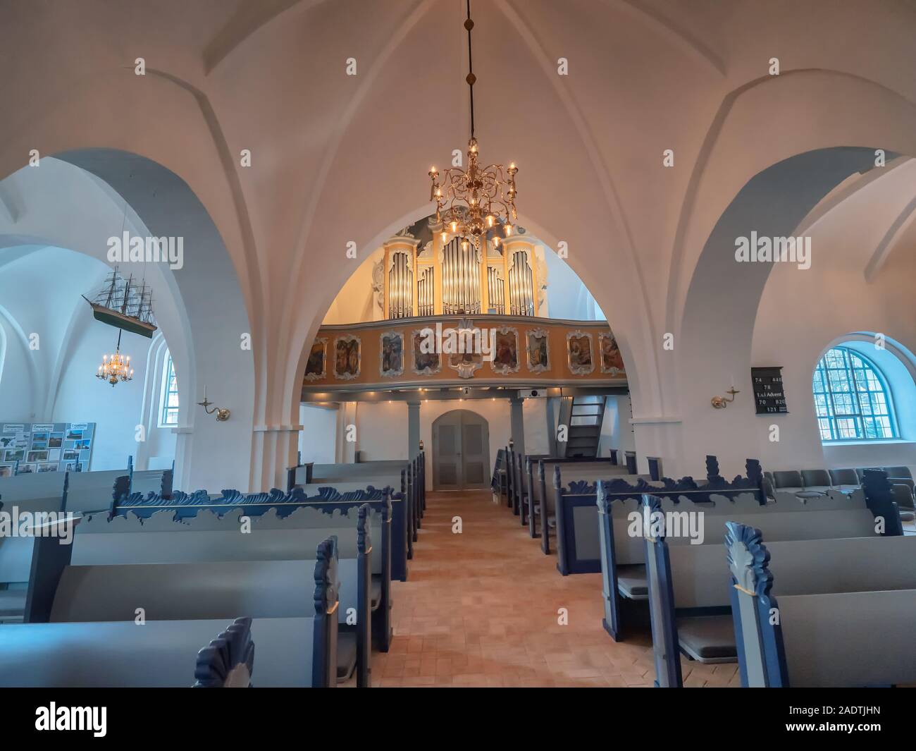 Traditionelle Kirche im Zentrum von Struer, Dänemark Stockfoto