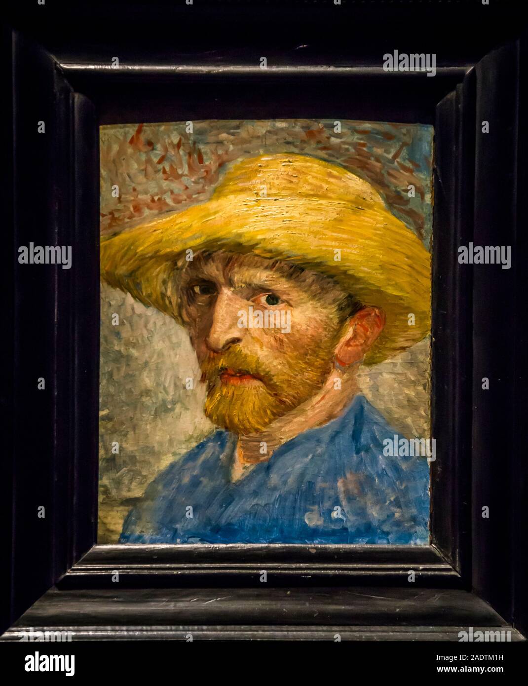Vincent van Gogh Gemälde Selbstbildnis mit Eintopf Hut, Detroit Institut der Künste (DIA), Detroit, Michigan, USA Stockfoto