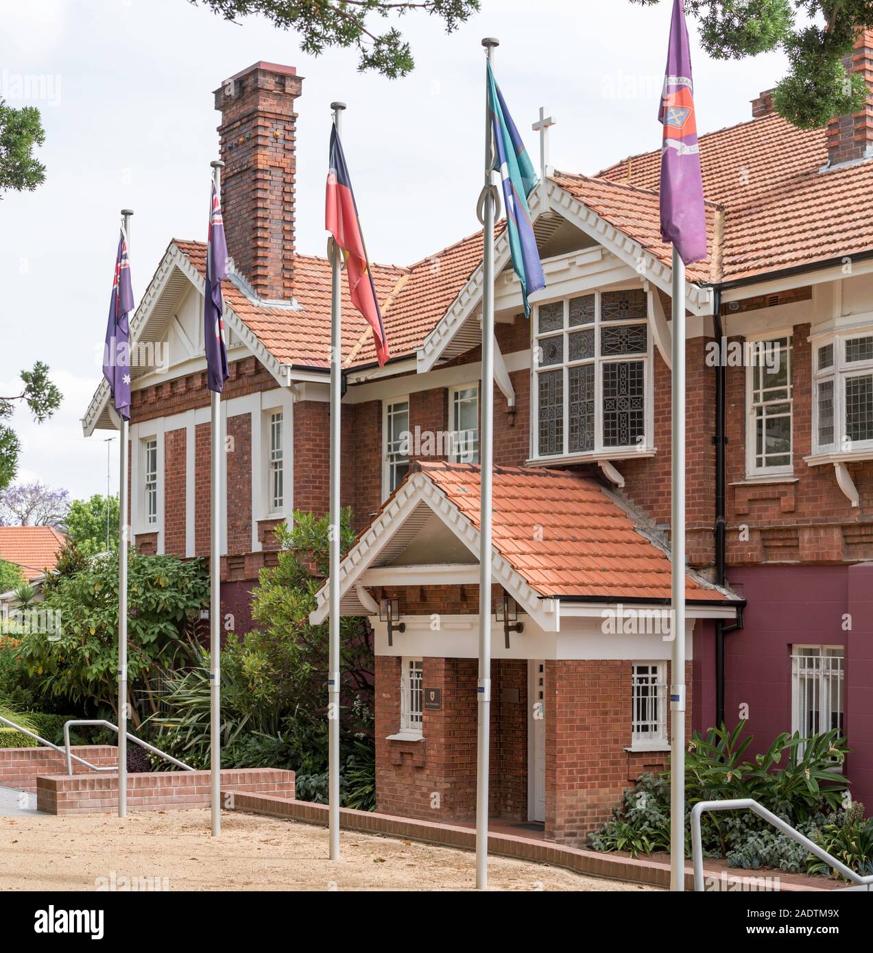 Rockleigh Grange, einer Föderation Queen Anne Stil home zu einem Politiker und jetzt der Sitz der Australian Catholic University in North Sydney Aust Stockfoto