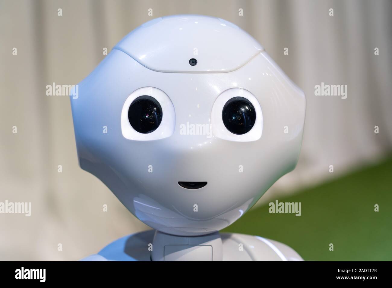 Nahaufnahme des Gesichts des Roboters Pfeffer Stockfoto