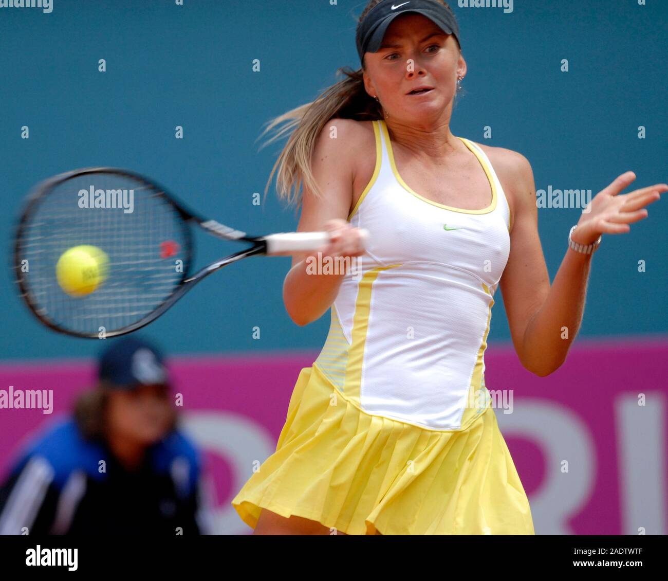 *** Foto *** Daniela Hantuchova der Slowakei im dritten Spiel gesehen gegen die Tschechische Nicole Vaidisova, in der Welt der Gruppe II Fed Cup, die Pl Stockfoto