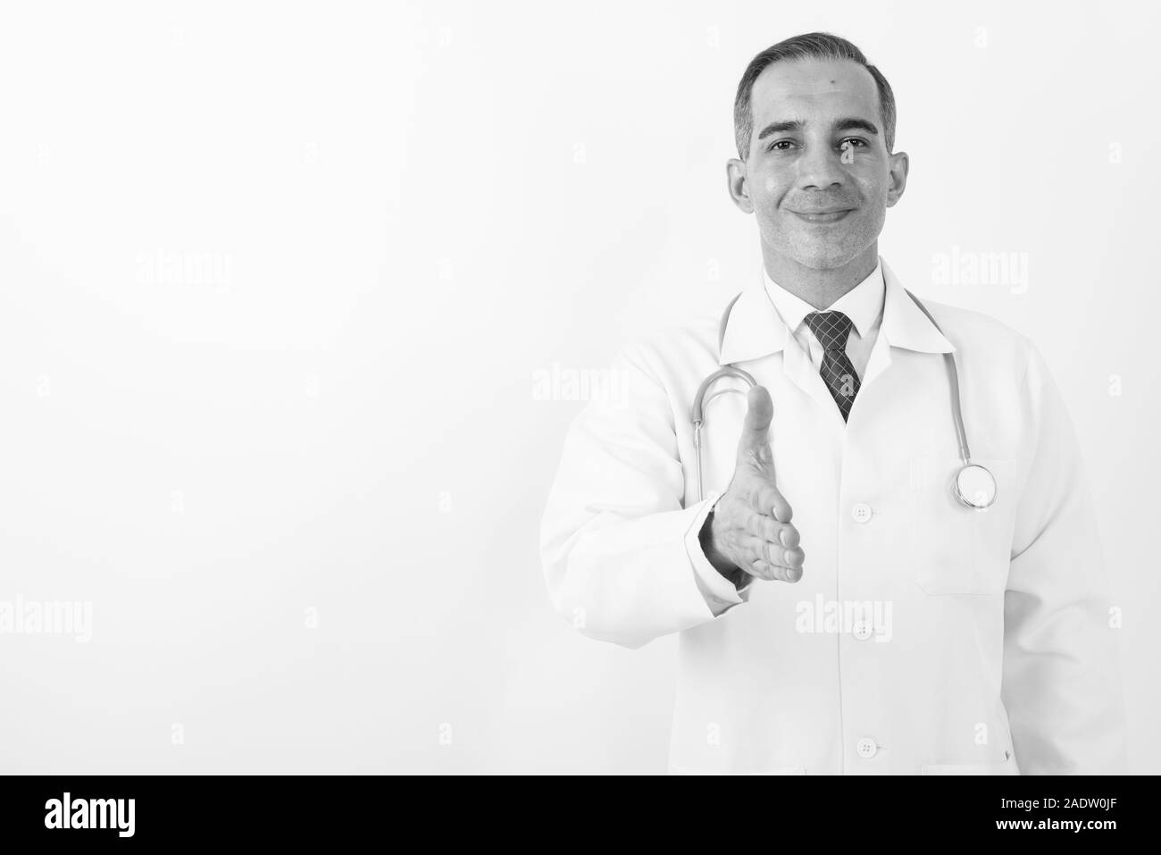 Reifen persischen Mann Arzt in Schwarz und Weiß Stockfoto