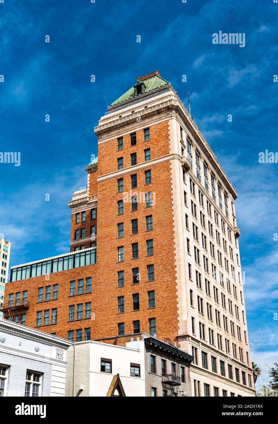 Historische Gebäude in der Innenstadt von Sacramento, Kalifornien Stockfoto
