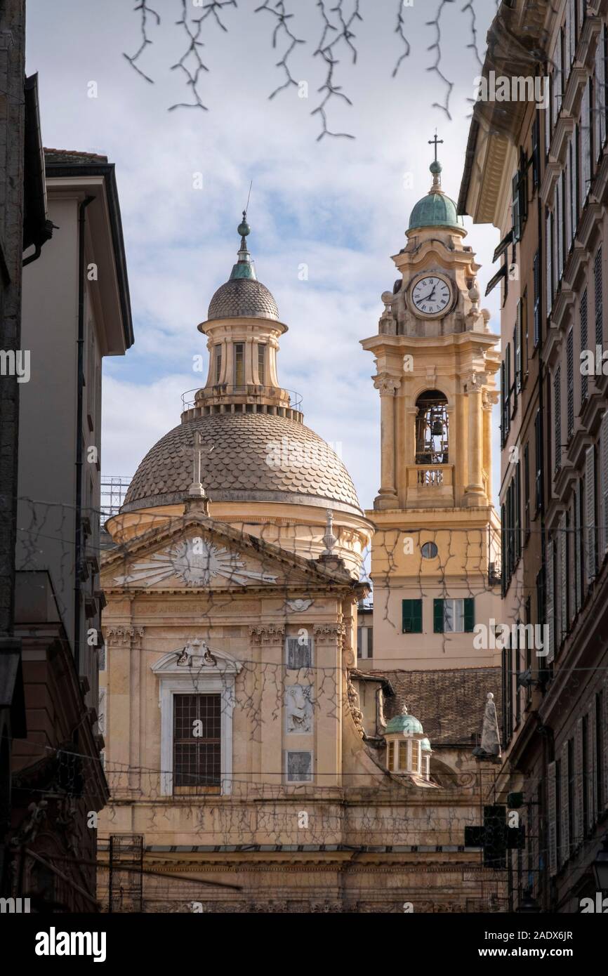 Chiesa del Gesu e dei Santi Ambrogio e Andrea Kirche in Genua, Italien, Europa Stockfoto