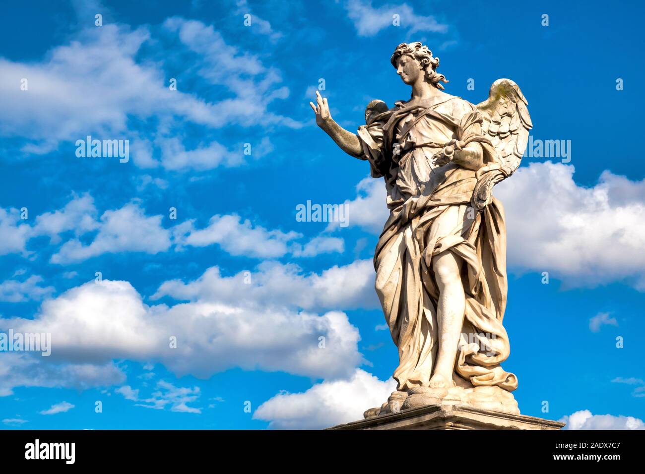 Engel mit den Nagel auf Ponte Sant ' Angelo, Rom, Italien Stockfoto