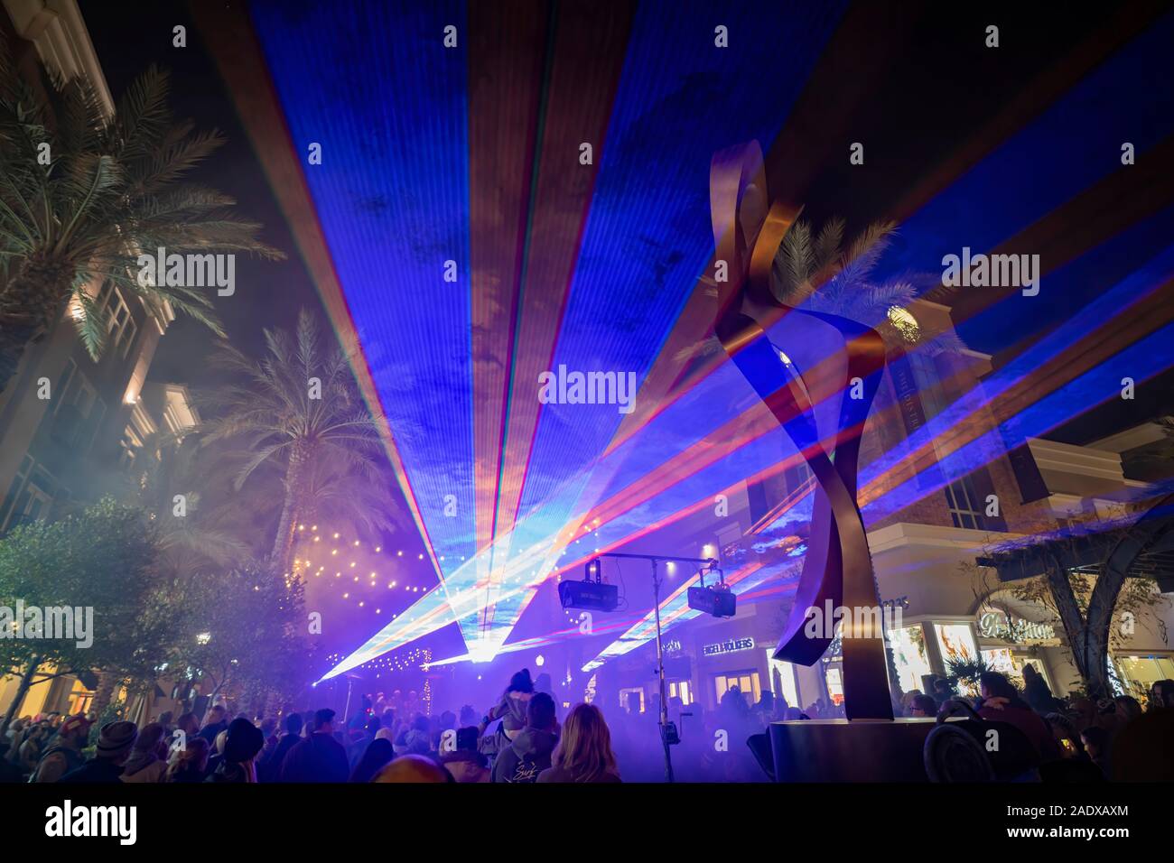 Las Vegas, Nov. 30: Lasershow des Bezirks im Green Valley Ranch am 30.November, 2019 in Las Vegas, Henderson Stockfoto